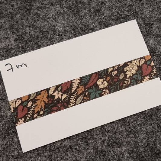 Diamond Painting Washi Tape 15 mm / Abklebeband #20 - Blätter mit Goldeffekten