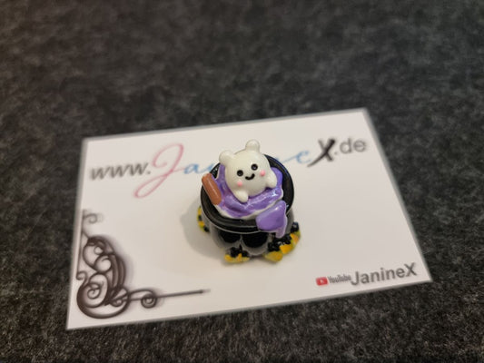 Folienmagnet Halloween 3D #929 - Hexenkessel mit Häschen