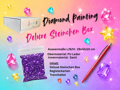 Diamond Painting Deluxe Steinchen Box für Reststeine - wähle deine Variante und Zubehör