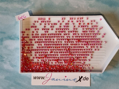 AB Steine eckig – Farbnummern DMC 600 bis 699