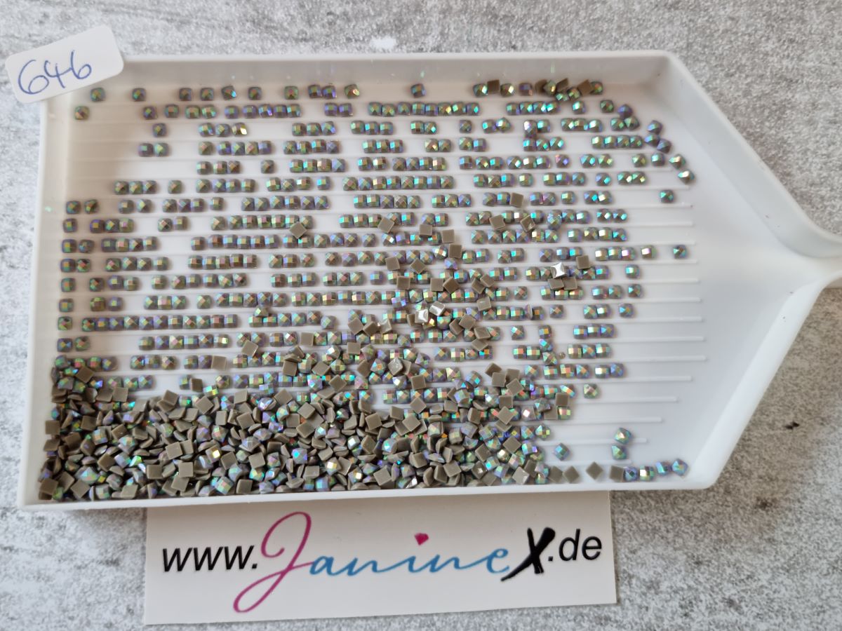 AB Steine eckig – Farbnummern DMC 600 bis 699