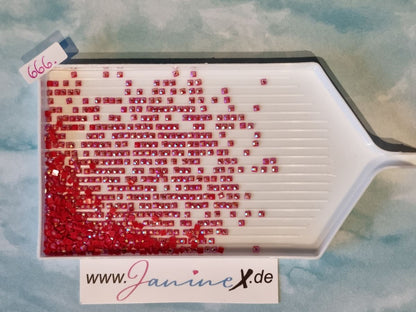 AB Steine eckig – Farbnummern DMC 600 bis 699