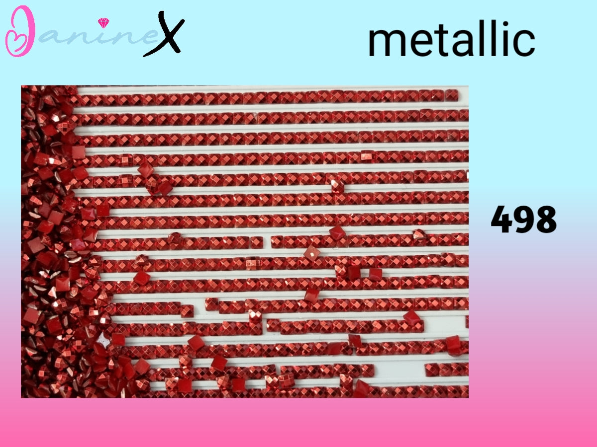 Diamond Painting metallic Steine eckig - verschiedene Farben