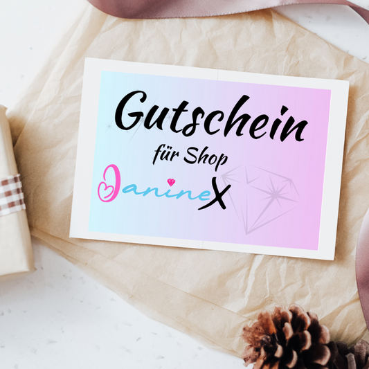 Geschenk Gutschein für den Shop JanineX