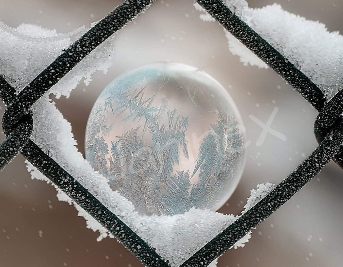 Diamond Painting Bild MIT runden Steine  -  Caros Foto Linse "Schneekristall"