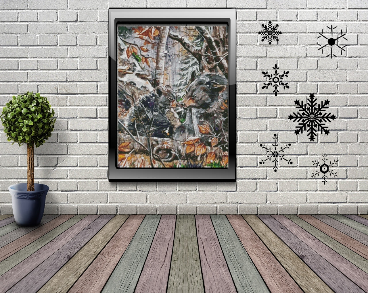Diamond Painting Bild MIT runden Steine  - Harena`s Artwork "Bärenkind"