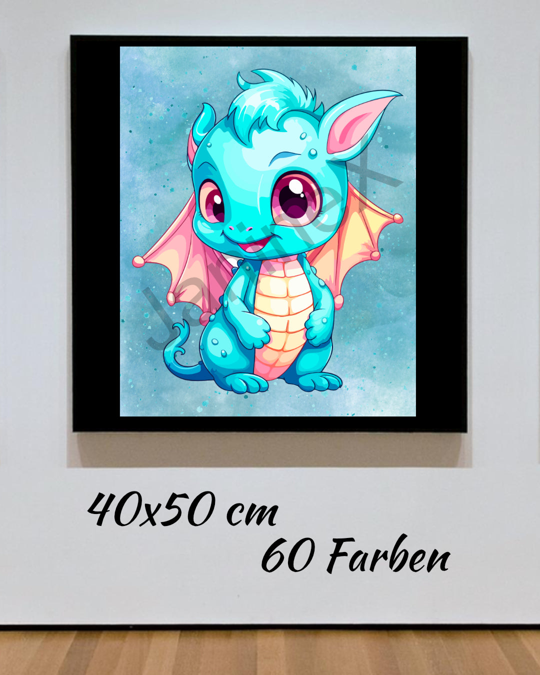 Diamond Painting Bild MIT eckigen Steine  - lizenziert "Dragon Dravon" full STRASS