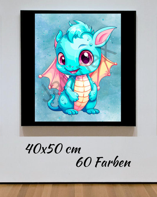 Diamond Painting Bild MIT eckigen Steine  - lizenziert "Dragon Dravon" full STRASS