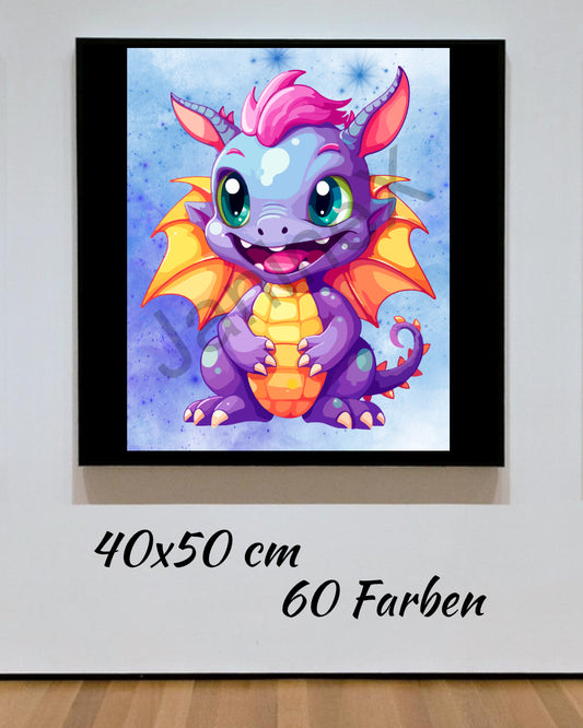 Diamond Painting Bild MIT runden Steine  - lizenziert "Dragon Sisura"