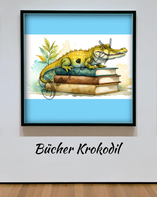 Vorbestellung - Diamond Painting Bild JX-0065 - lizenziert "Bücher Krokodil" wähle deine Variante