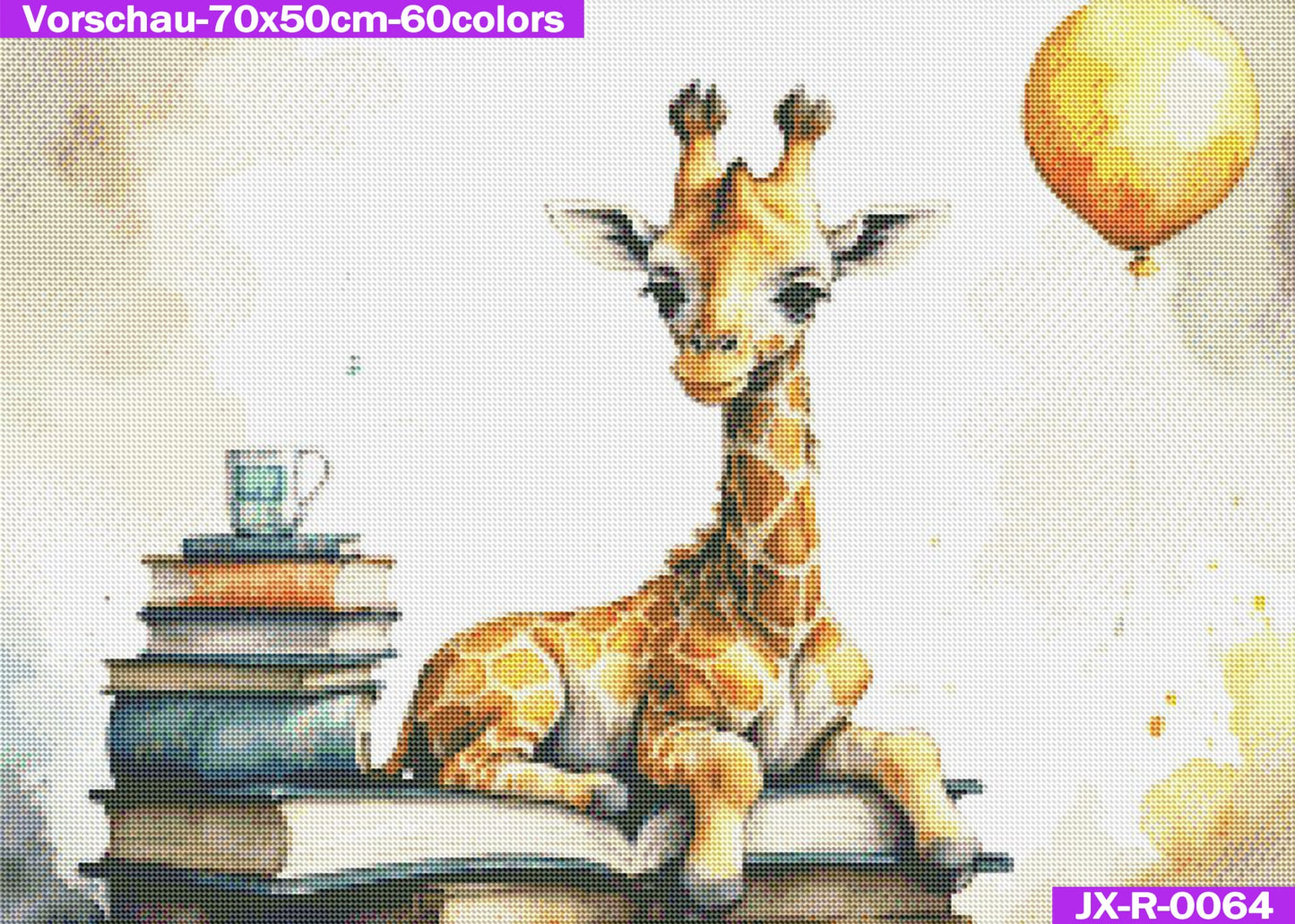 Vorbestellung - Diamond Painting Bild JX-0064 - lizenziert "Bücher Giraffe" wähle deine Variante