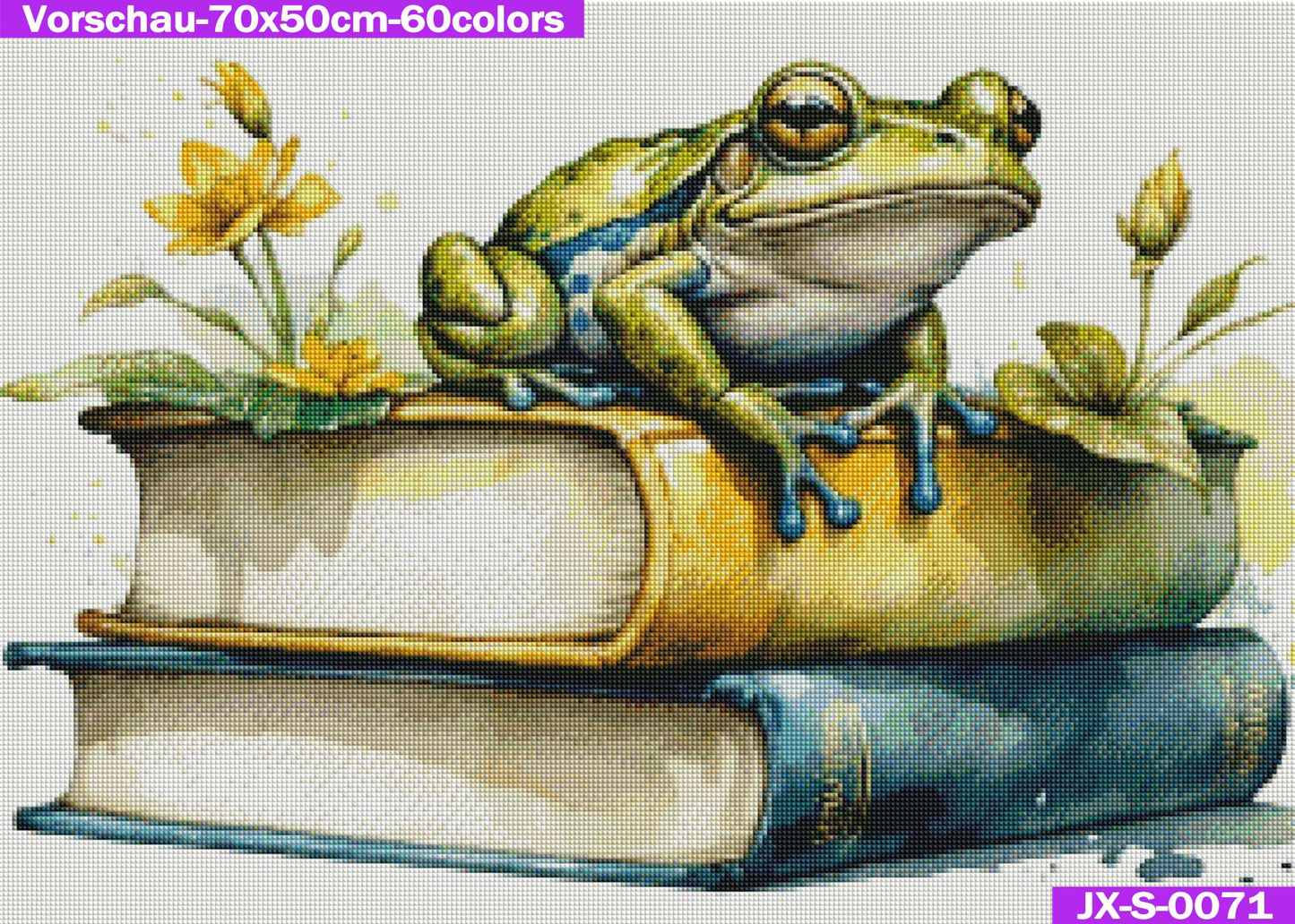 Vorbestellung  - Diamond Painting Bild JX-0071 - lizenziert "Bücher Frosch" wähle deine Variante