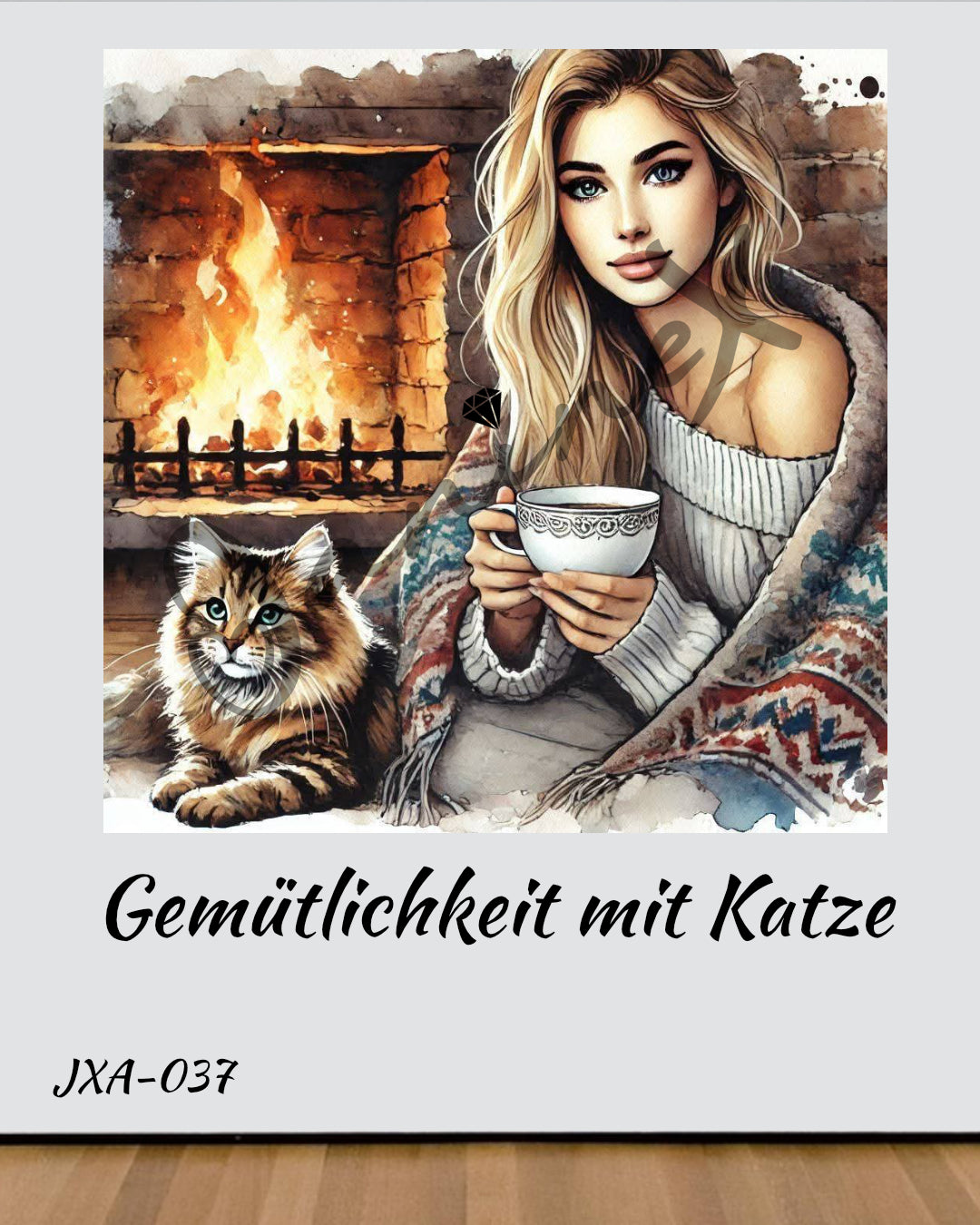 VORBESTELLUNG Diamond Painting ECKIG JXA-037 - Gemütlichkeit mit Katze