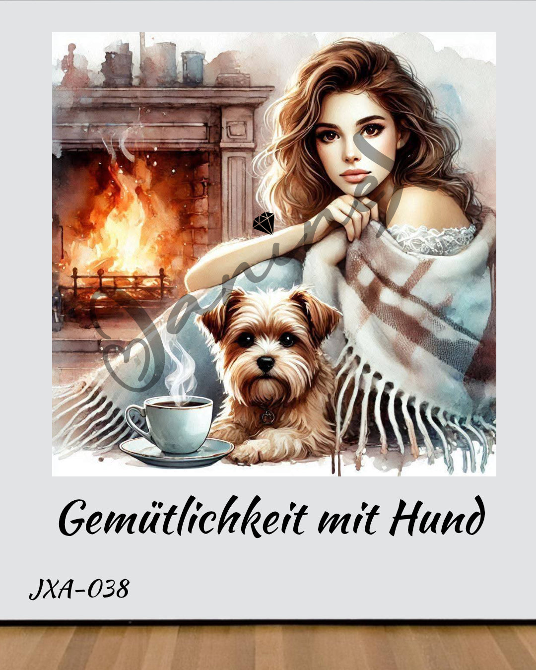 VORBESTELLUNG Diamond Painting ECKIG JXA-038 - Gemütlichkeit mit Hund