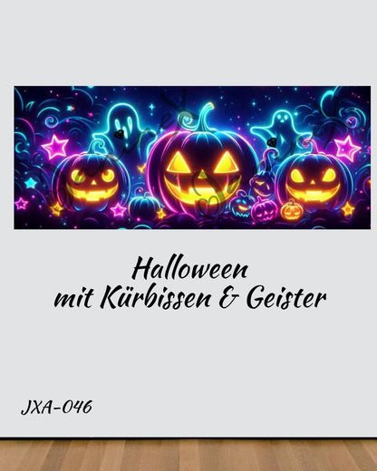 SOFORTKAUF limitiertes Diamond Painting Bild JXA-046 - Halloween mit Kürbisse & Geister - Variante wählen