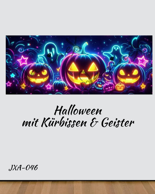 SOFORTKAUF limitiertes Diamond Painting Bild JXA-046 - Halloween mit Kürbisse & Geister - Variante wählen