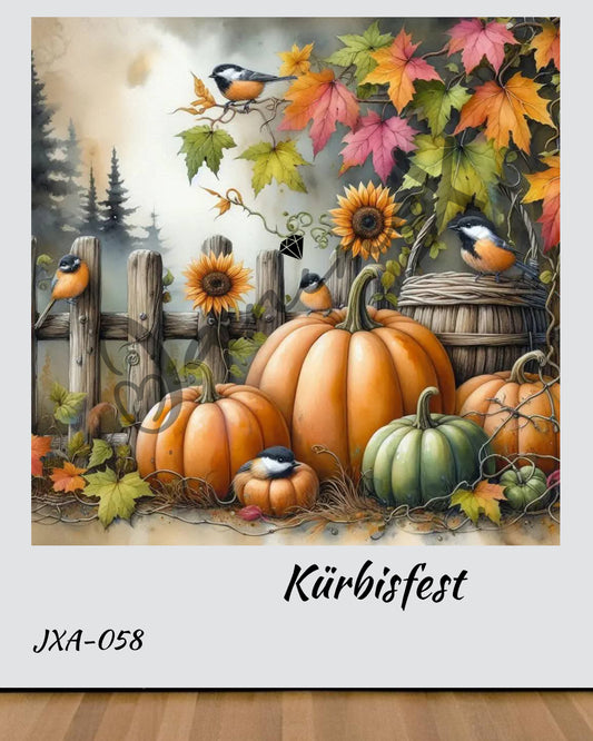 VORBESTELLUNG Diamond Painting ECKIG JXA-058 - Kürbisfest