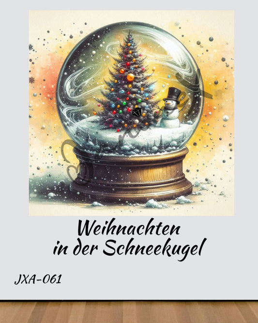 VORBESTELLUNG Diamond Painting ECKIG JXA-061 - Weihnachten in der Schneekugel
