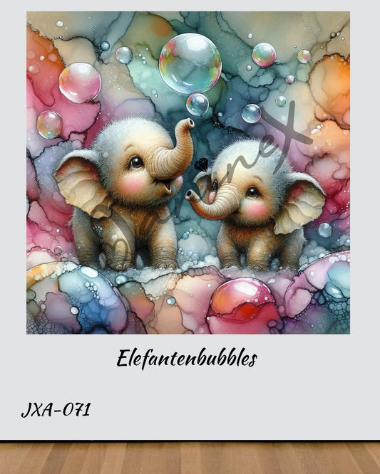 SOFORTKAUF Diamond Painting ECKIG JXA-071 - 50x50 mit 90 Farben - Elefantenbubbles