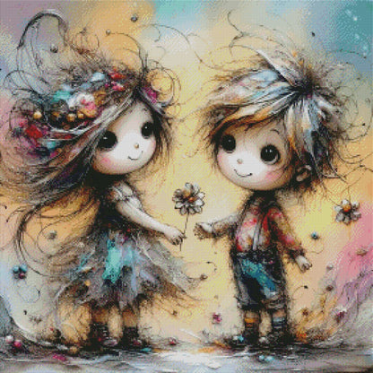 SOFORTKAUF Diamond Painting ECKIG JXA-072 - 70x70 mit 90 Farben - gemeinsam