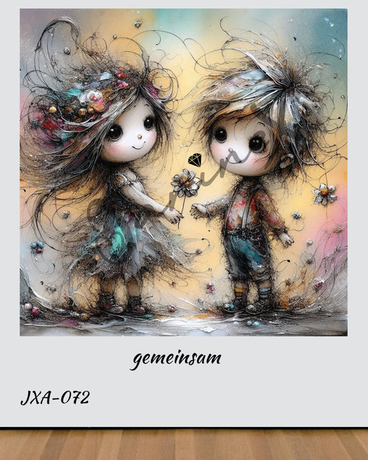 SOFORTKAUF Diamond Painting ECKIG JXA-072 - 70x70 mit 90 Farben - gemeinsam