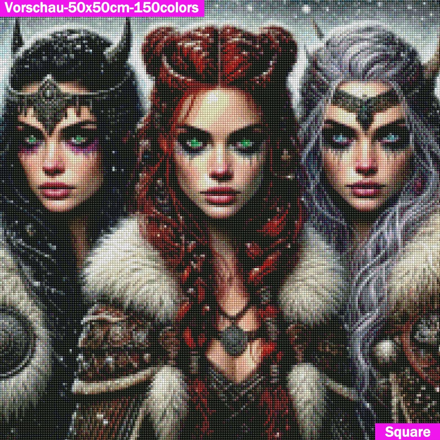 VORBESTELLUNG Diamond Painting ECKIG JXA-005 - Wikinger Girls