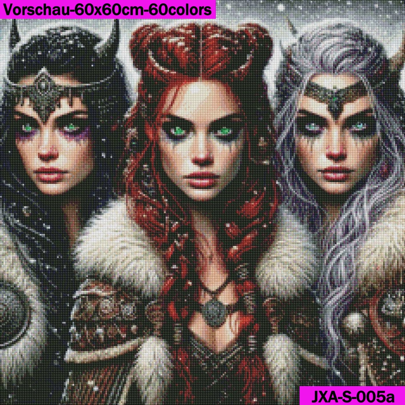 VORBESTELLUNG Diamond Painting ECKIG JXA-005 - Wikinger Girls