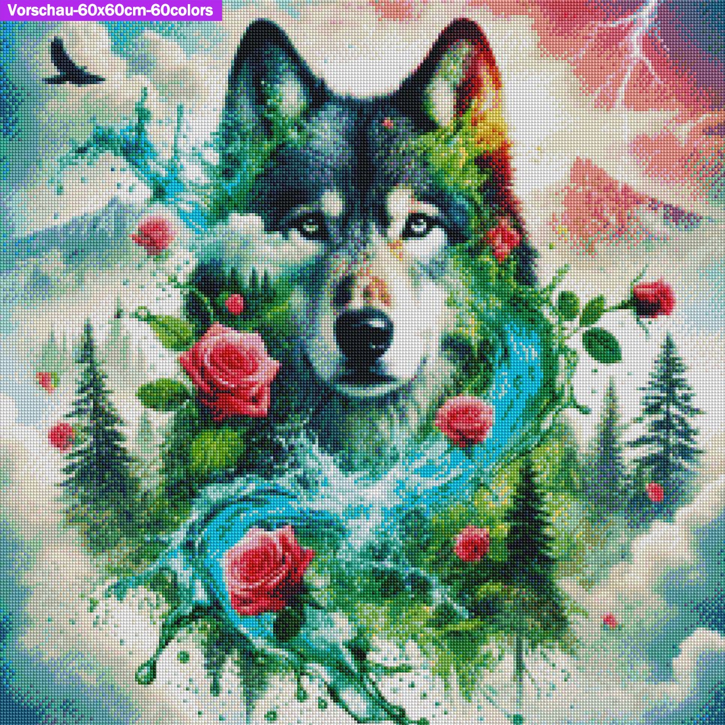 VORBESTELLUNG Diamond Painting ECKIG JXA-063 - magic Wolf