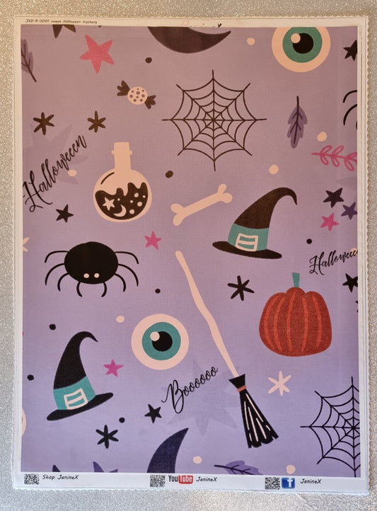 Mystery Diamond Painting Bild MIT runden Steine  - sweet Halloween