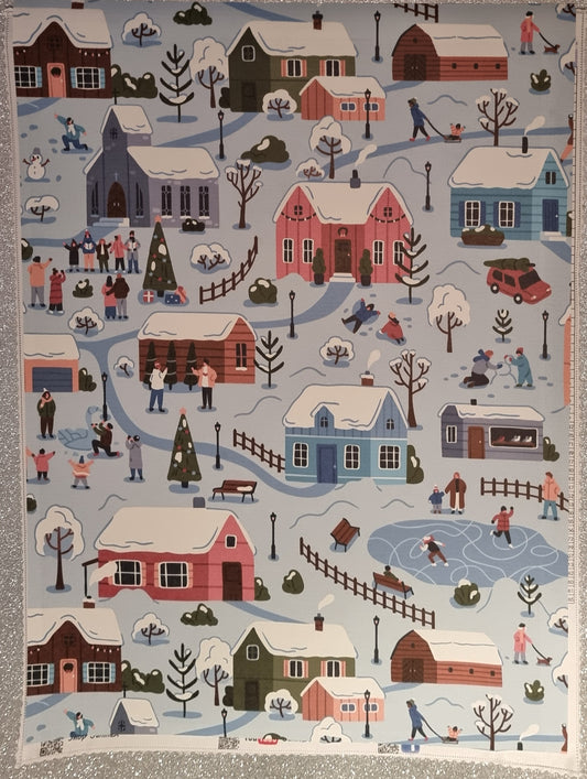 Mystery Diamond Painting Bild MIT runden Steine  - sweet winter Hollidays
