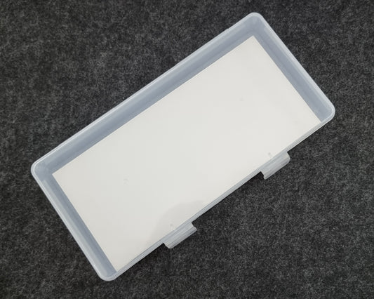 Kunststoff Magnetbox - transparent klein und höher mit weißer Platte