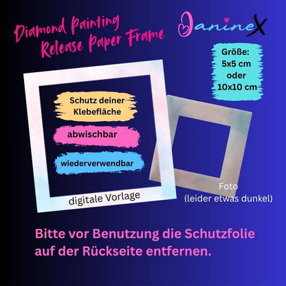Diamond Painting Release Paper Frame - verschiedene Motive & Größen