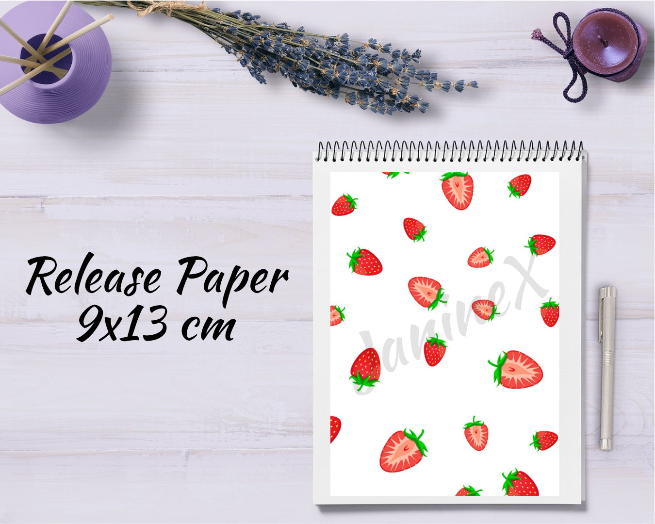 Diamond Painting Motiv Release Paper 9x13 #011 - kleine Erdbeeren