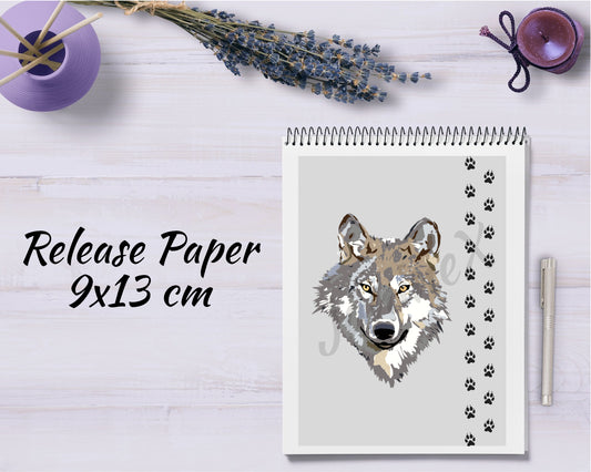 Diamond Painting Motiv Release Paper 9x13 - Wolf mit Tatzen