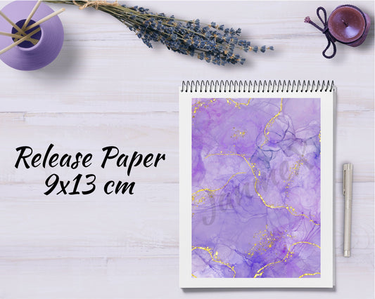 Diamond Painting Motiv Release Paper 9x13 - blau/lila Marmor