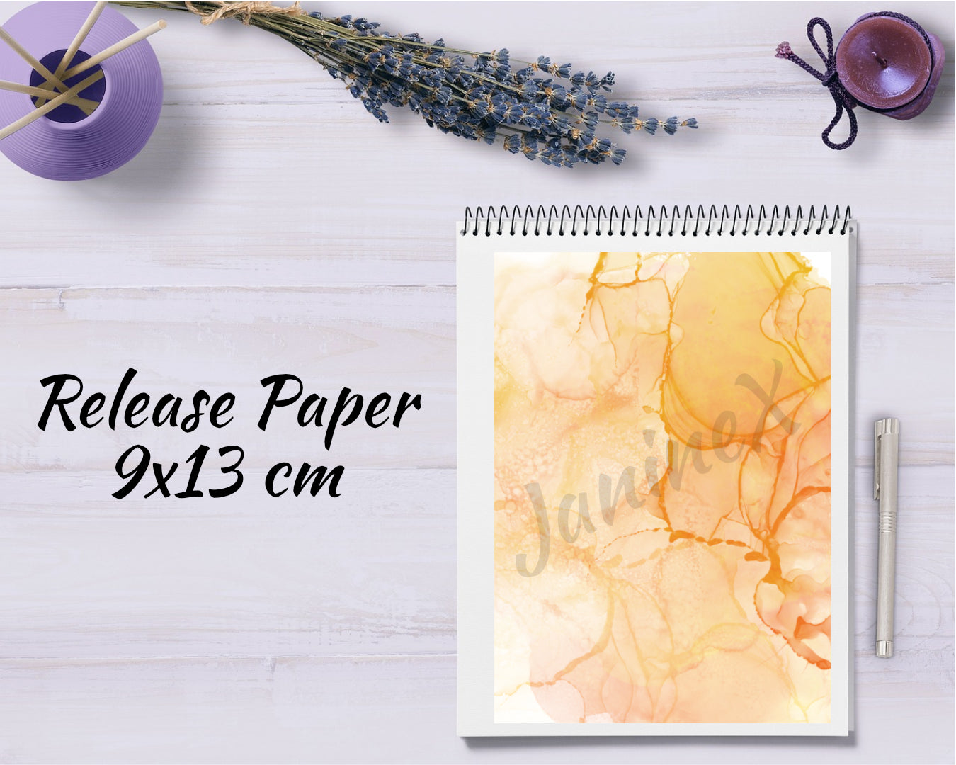 Diamond Painting Motiv Release Paper 9x13 - gelber Marmor