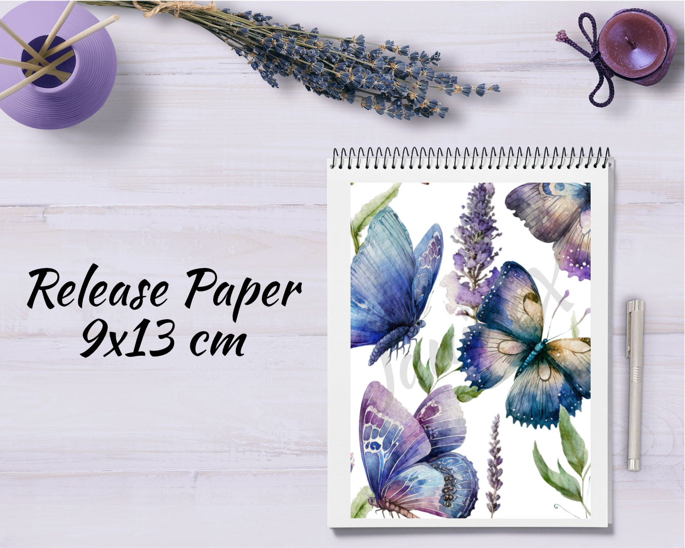 Diamond Painting Motiv Release Paper 9x13 #080 - Lavendel Schmetterlinge