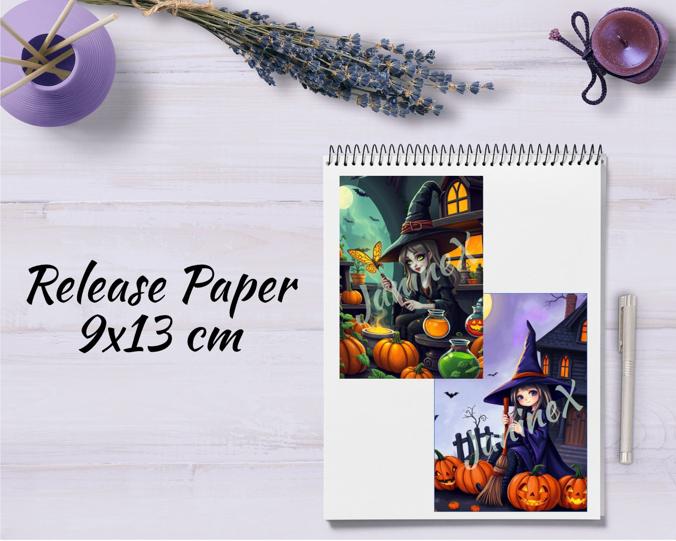 Diamond Painting Motiv Release Paper 9x13 - MIX Halloween Hexen