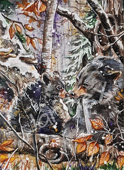 Diamond Painting Bild MIT runden Steine  - Harena`s Artwork "Bärenkind"